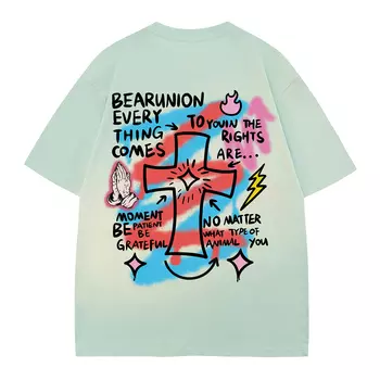 Футболка унисекс BEAR UNION, светло-голубой