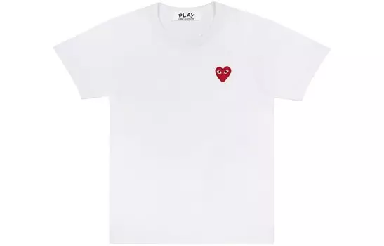 Футболка унисекс белая Cdg Play, белый