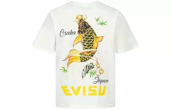Футболка унисекс белая Evisu, белый