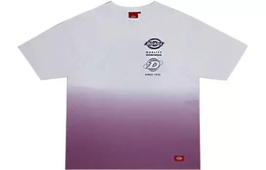 Футболка унисекс белая/фиолетовая Dickies, белый/фиолетовый