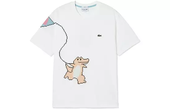 Футболка унисекс белая Lacoste, белый