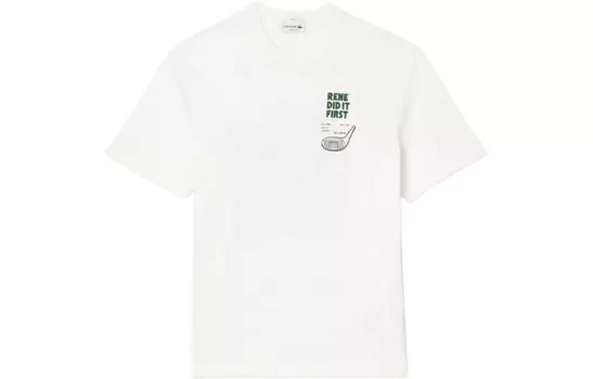 Футболка унисекс белая Lacoste, белый