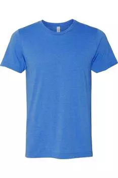 Футболка унисекс BELLA + CANVAS из джерси CVC, цвет heather true royal