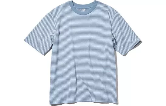 Футболка унисекс бирюзового цвета Uniqlo, голубой