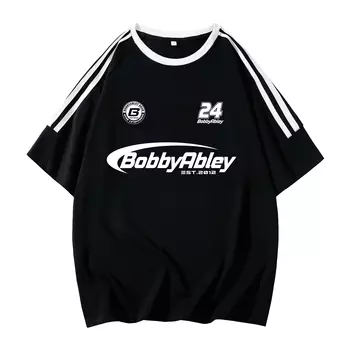 Футболка унисекс BOBBY ABLEY, Набор из двух штук (белый с серыми цветами)