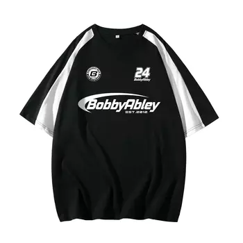 Футболка унисекс BOBBY ABLEY, Темно-синий с написанием белого