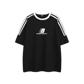 Футболка унисекс BOBBY ABLEY, Желтое написание темно-синего цвета (блокировка цвета)