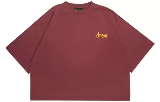 Футболка унисекс бордовая Drew House, темно-красный