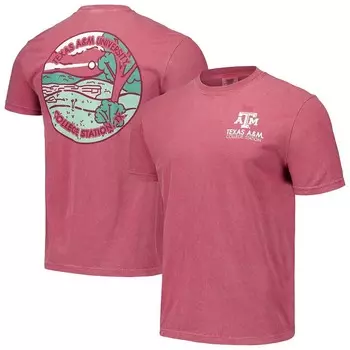 Футболка унисекс бордового цвета Texas A&M Aggies Scenic Comfort Colors Image One, цвет Tam Red