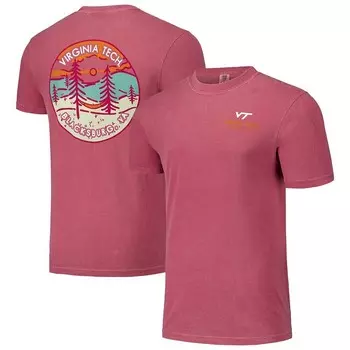 Футболка унисекс бордового цвета Virginia Tech Hokies Scenic Comfort Colors Image One, цвет Vat Red