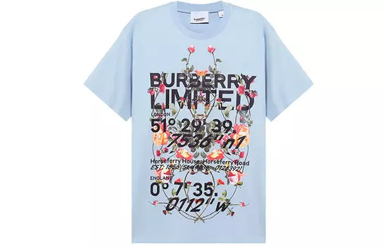 Футболка унисекс Burberry, светло-голубой