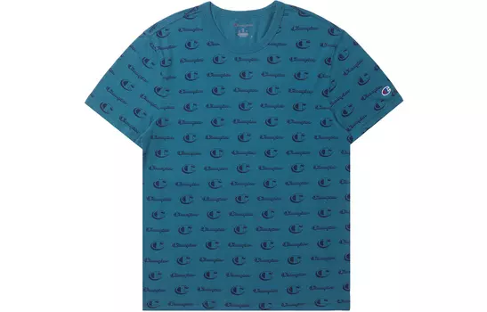 Футболка унисекс Champion, Green All over Print