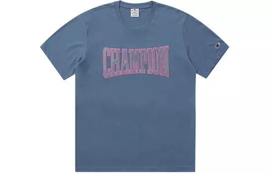 Футболка унисекс Champion, серый/синий