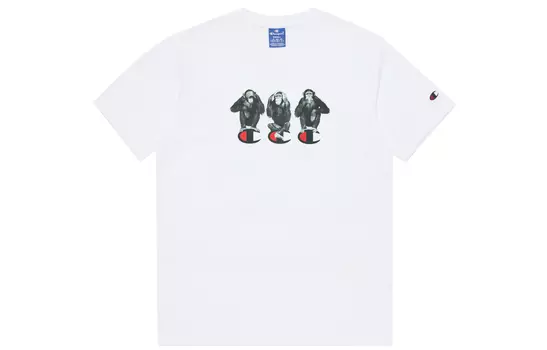 Футболка унисекс Champion, White Tiger Pattern