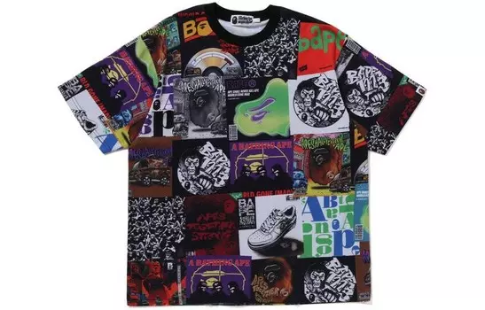 Футболка унисекс черная A Bathing Ape, черный