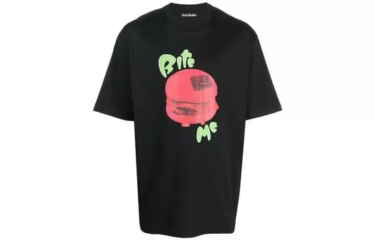 Футболка унисекс черная Acne Studios, черный