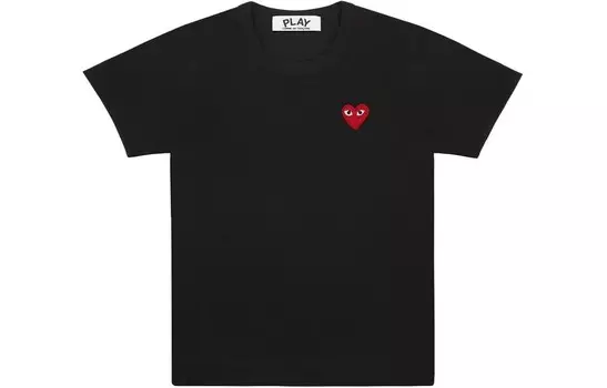 Футболка унисекс черная Cdg Play, черный