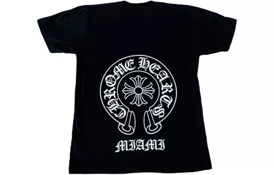 Футболка унисекс черная Chrome Hearts, черный