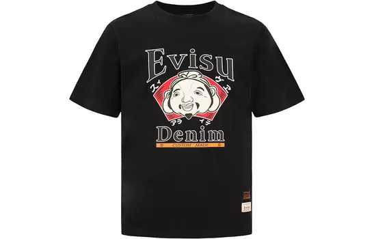 Футболка унисекс черная Evisu, черный