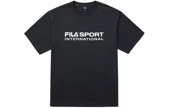 Футболка унисекс черная Fila, черный