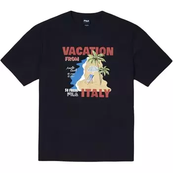 Футболка унисекс черная Fila, черный