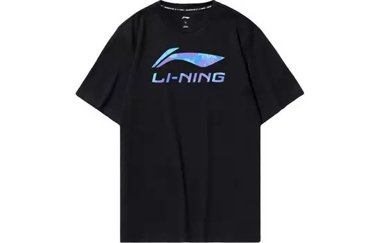 Футболка унисекс черная Lining, черный