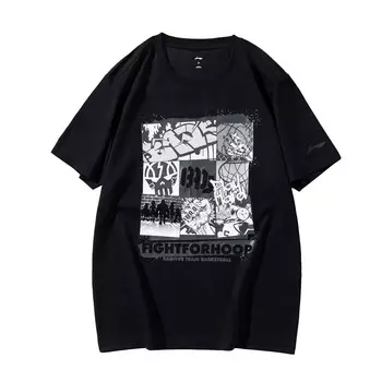 Футболка унисекс черная Lining, черный