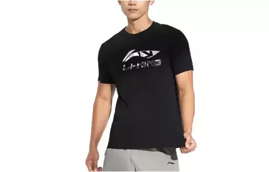 Футболка унисекс черная Lining, черный