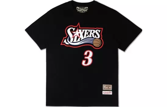 Футболка унисекс черная Mitchell & Ness, черный