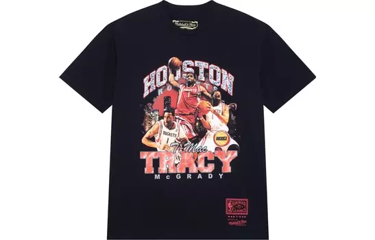 Футболка унисекс черная Mitchell & Ness, черный