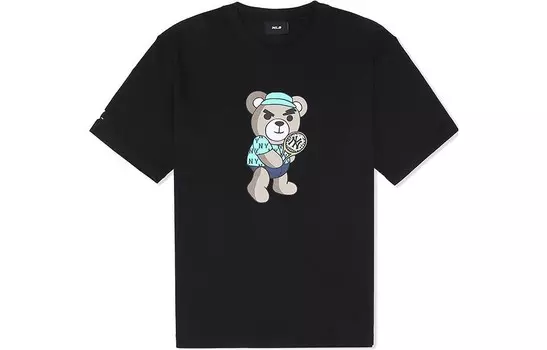 Футболка унисекс черная Mlb, черный