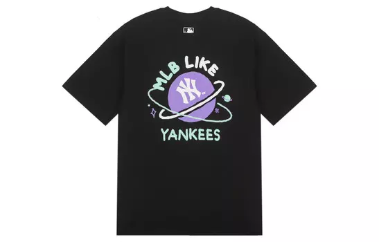 Футболка унисекс черная Mlb, черный