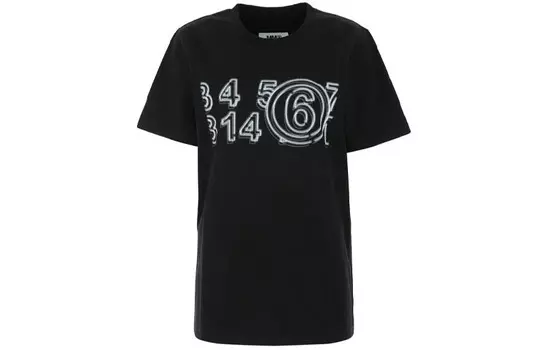 Футболка унисекс черная Mm6 Maison Margiela, черный