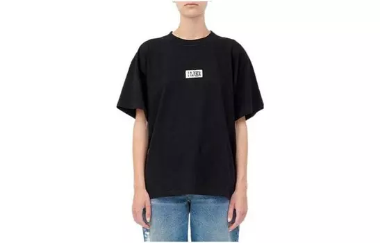 Футболка унисекс черная Mm6 Maison Margiela, черный