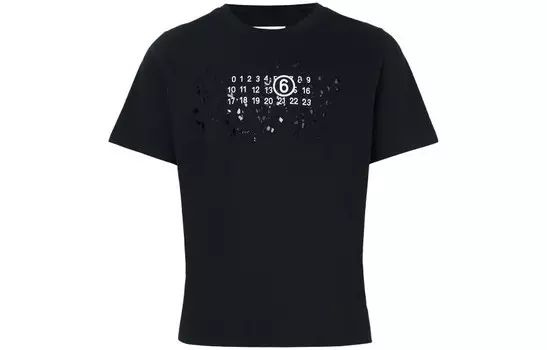Футболка унисекс черная Mm6 Maison Margiela, черный