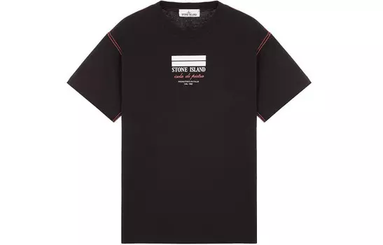 Футболка унисекс черная Stone Island, черный