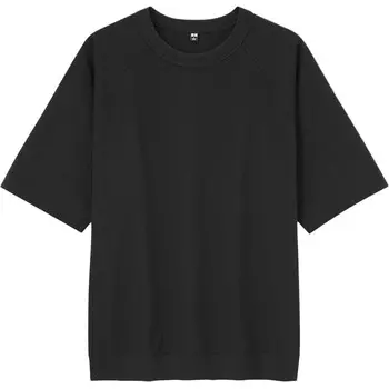 Футболка унисекс черная Uniqlo, черный