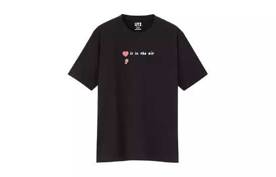 Футболка унисекс черная Uniqlo, черный