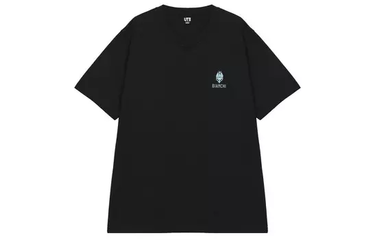 Футболка унисекс черная Uniqlo, черный