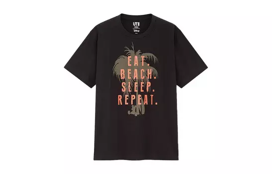 Футболка унисекс черная Uniqlo, черный