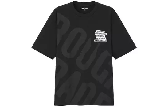 Футболка унисекс черная Uniqlo, черный