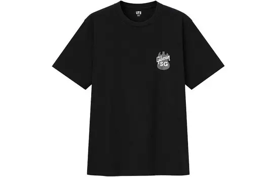 Футболка унисекс черная Uniqlo, черный