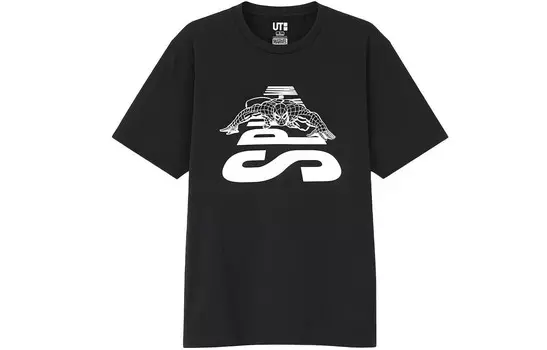 Футболка унисекс черная Uniqlo, черный