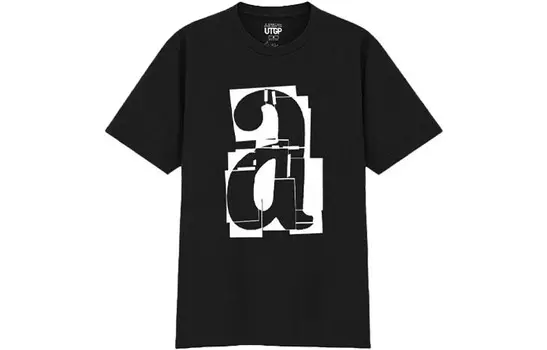 Футболка унисекс черная Uniqlo, черный