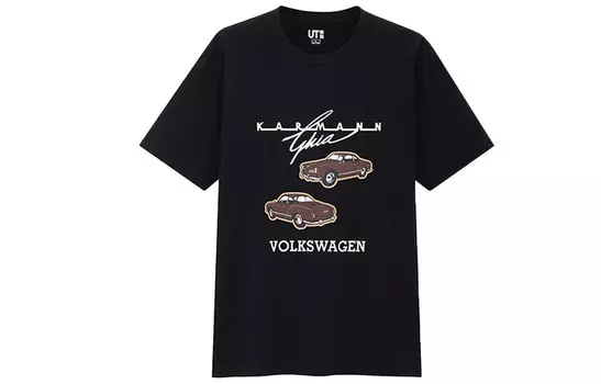 Футболка унисекс черная Uniqlo, черный