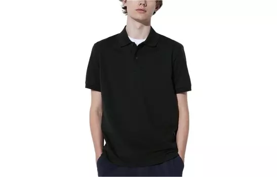 Футболка унисекс черная Uniqlo, черный