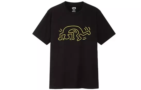 Футболка унисекс черная Uniqlo, черный