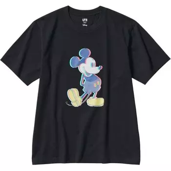 Футболка унисекс черная Uniqlo, черный