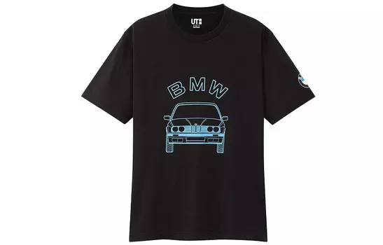 Футболка унисекс черная Uniqlo, черный