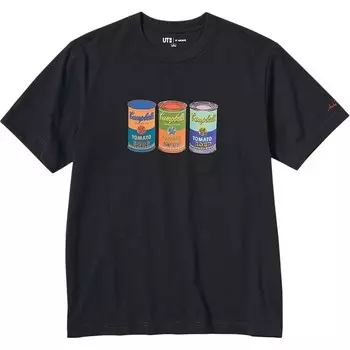 Футболка унисекс черная Uniqlo, черный
